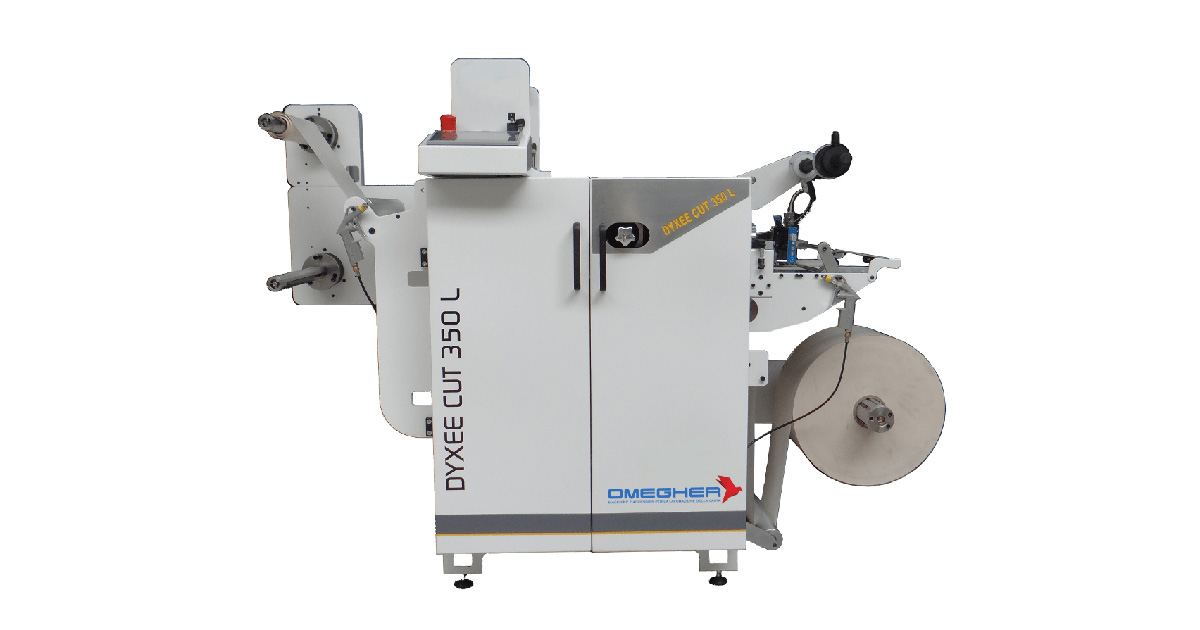 Soluzione compatta di finitura per etichette | Dyxee Cut 350 L | Omegher Srl, produzione e vendita macchinari da stampa